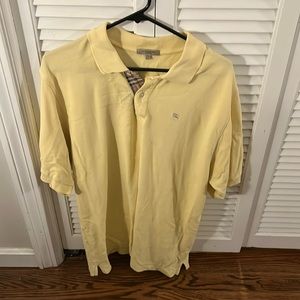 Men’s XXL yellow Burberry polo
